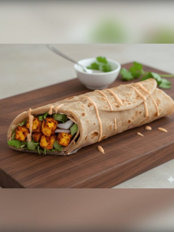 Lactose-Free Tofu Wheat Paratha Roll