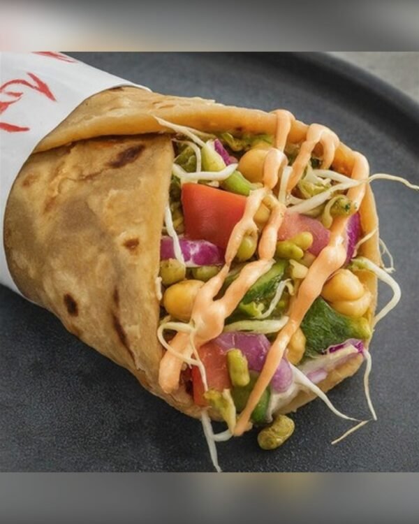 Sprouted Lentils Protein Wheat Paratha Roll