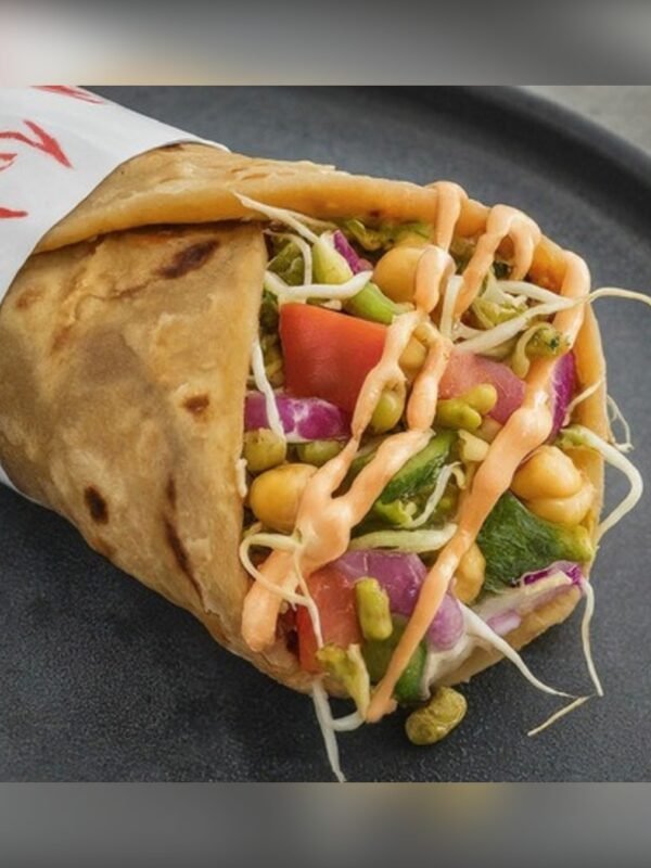 Sprouted Lentils Protein Wheat Paratha Roll